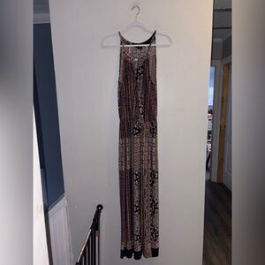 En Focus Studio | Navy Printed Keyhole Maxi Dress